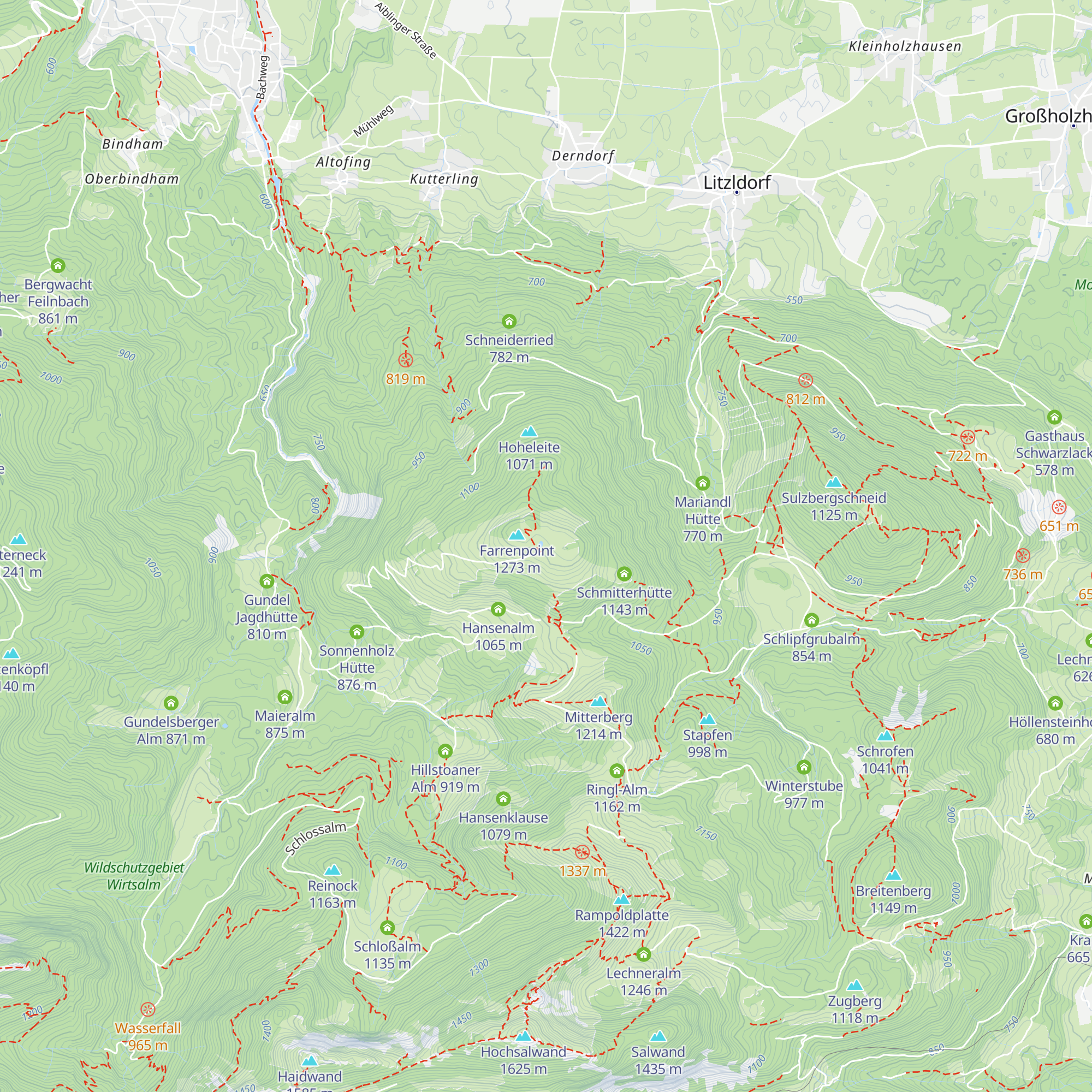 Huberalm map