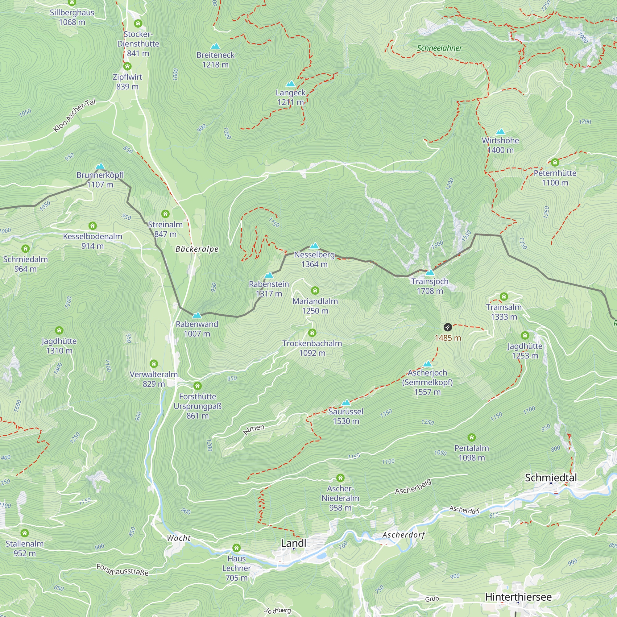Obere Trockenbachalm map