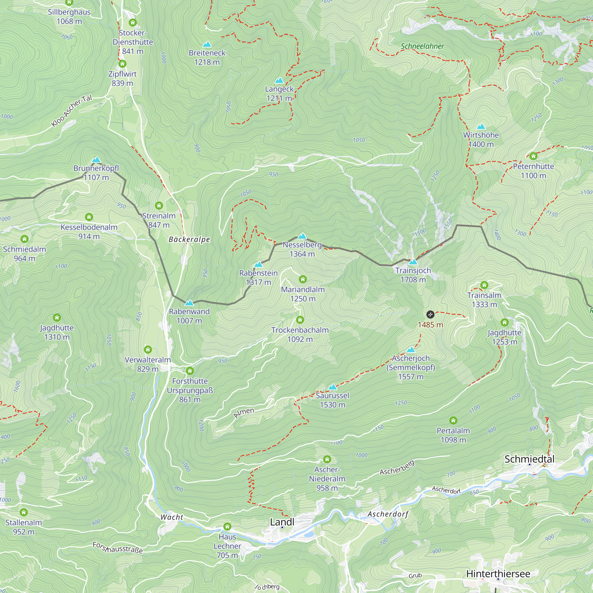 Obere Trockenbachalm map