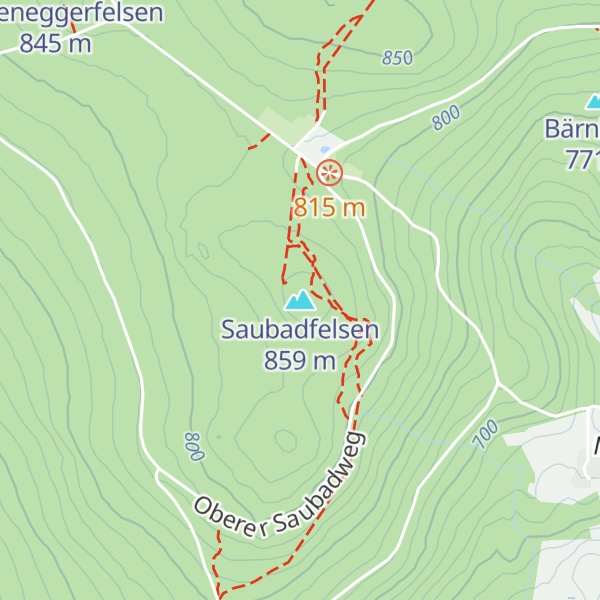 Map of Saubadfelsen