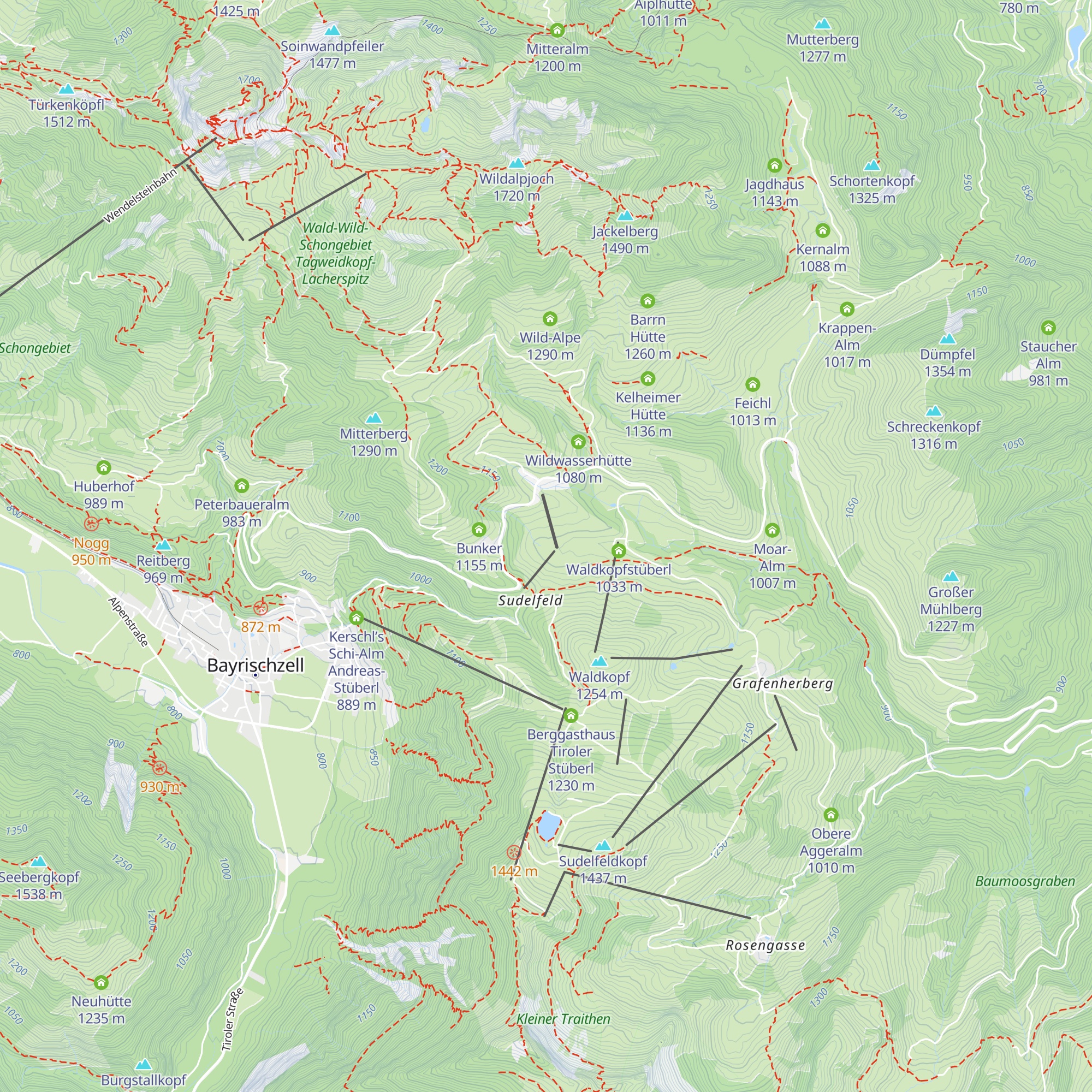 Schindlberger Alm map