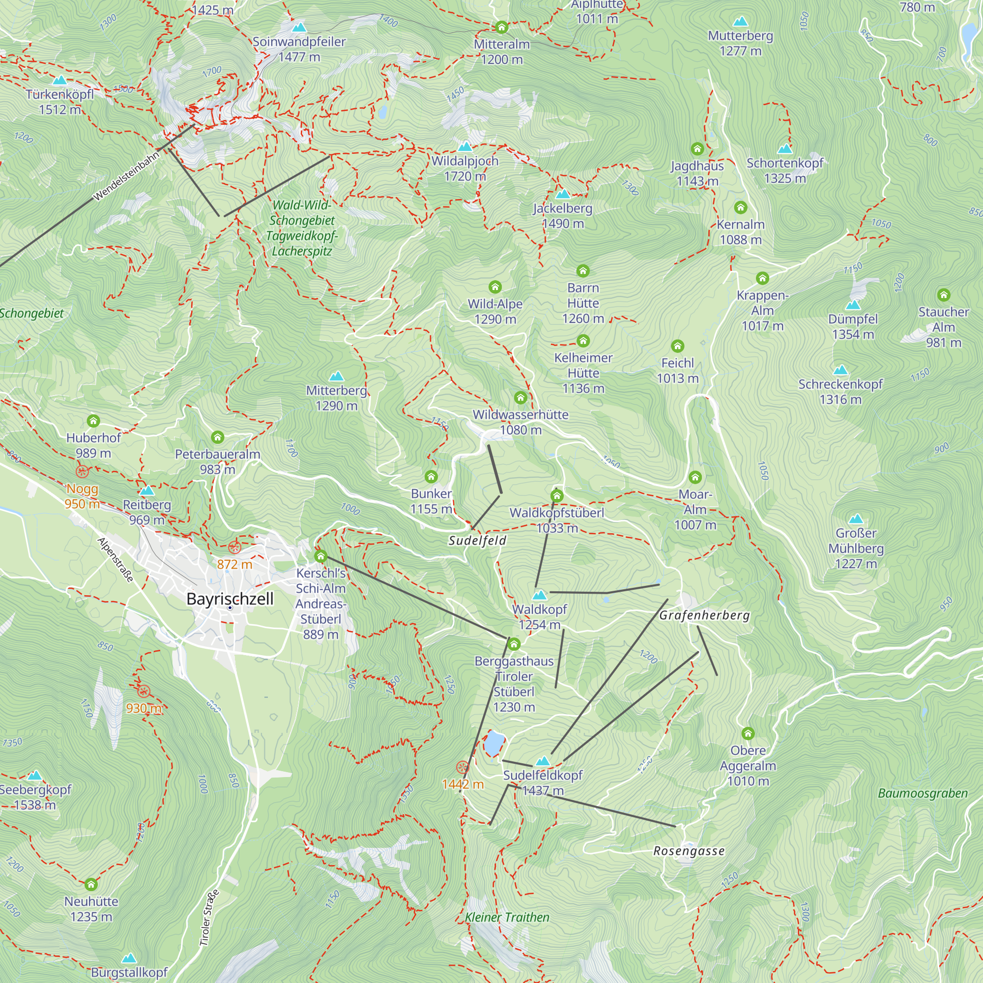 Schindlberger Alm map