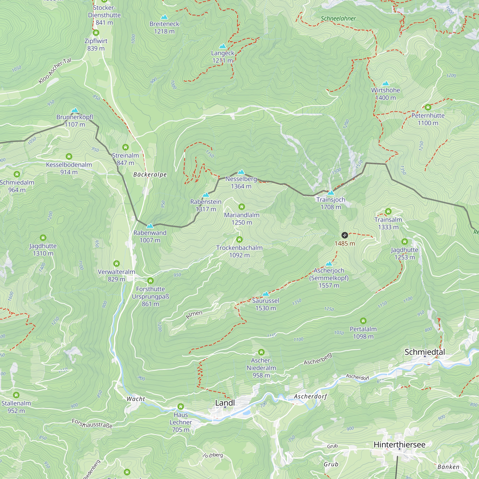 Trockenbachalm map