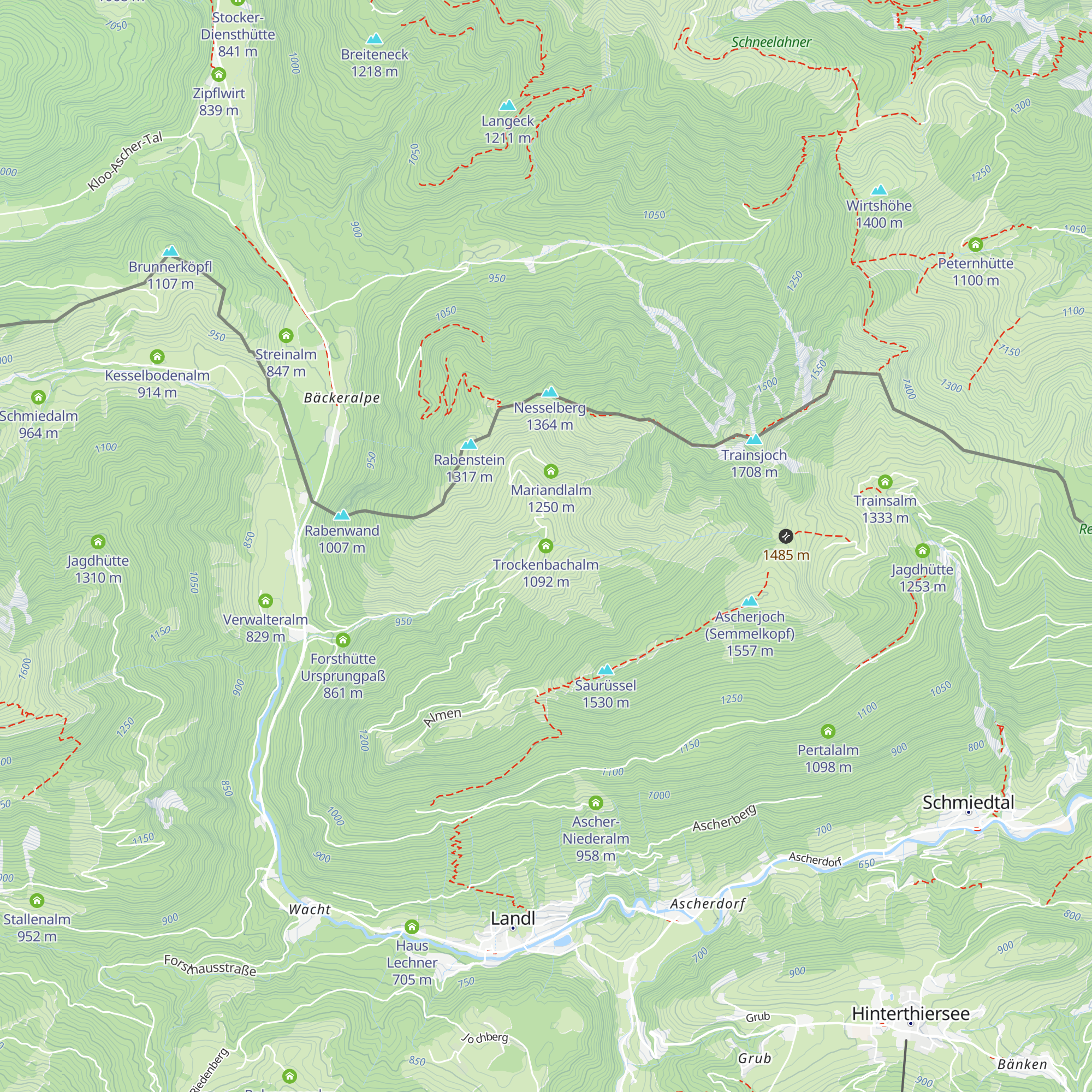 Trockenbachalm map