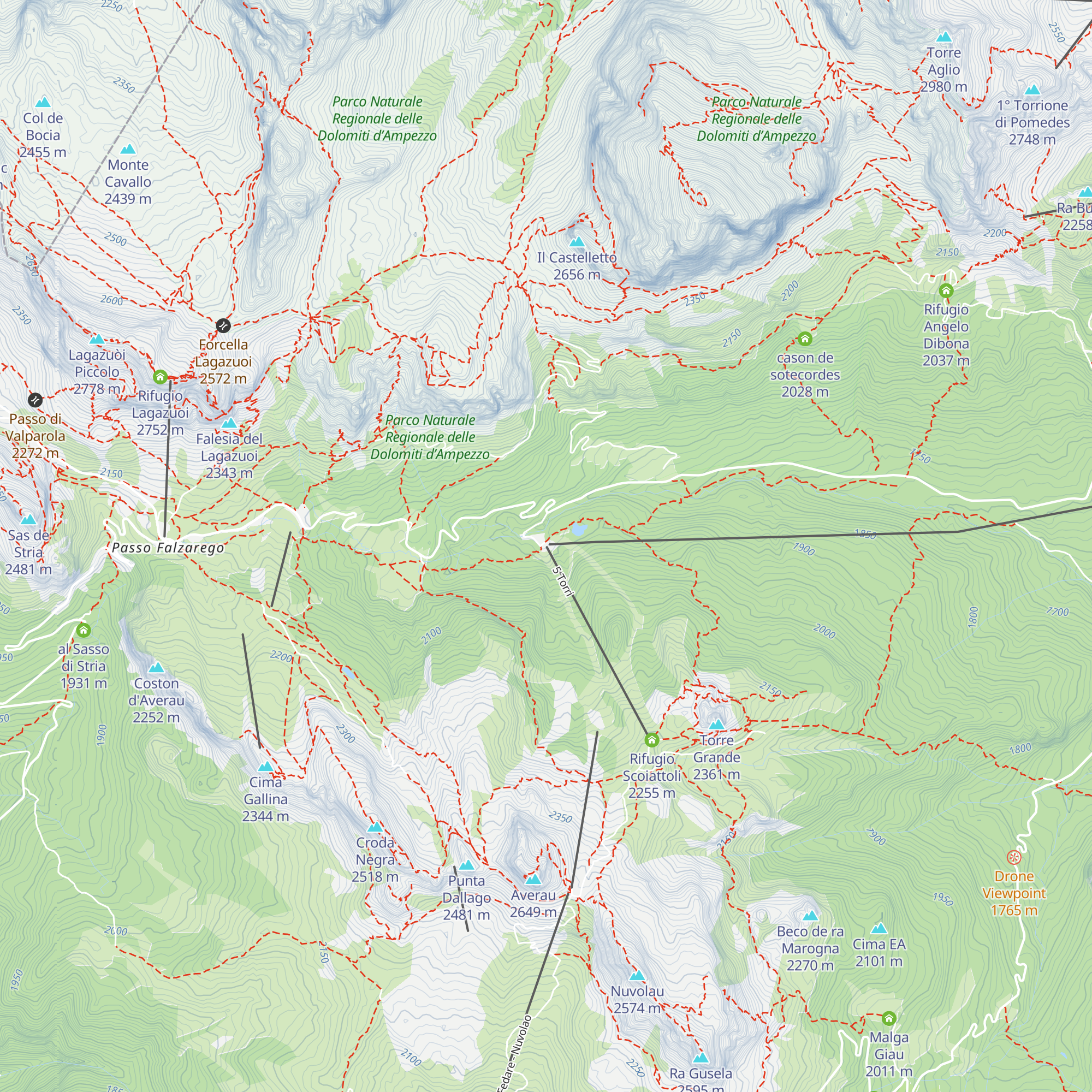 Baita Bai de Dònes map
