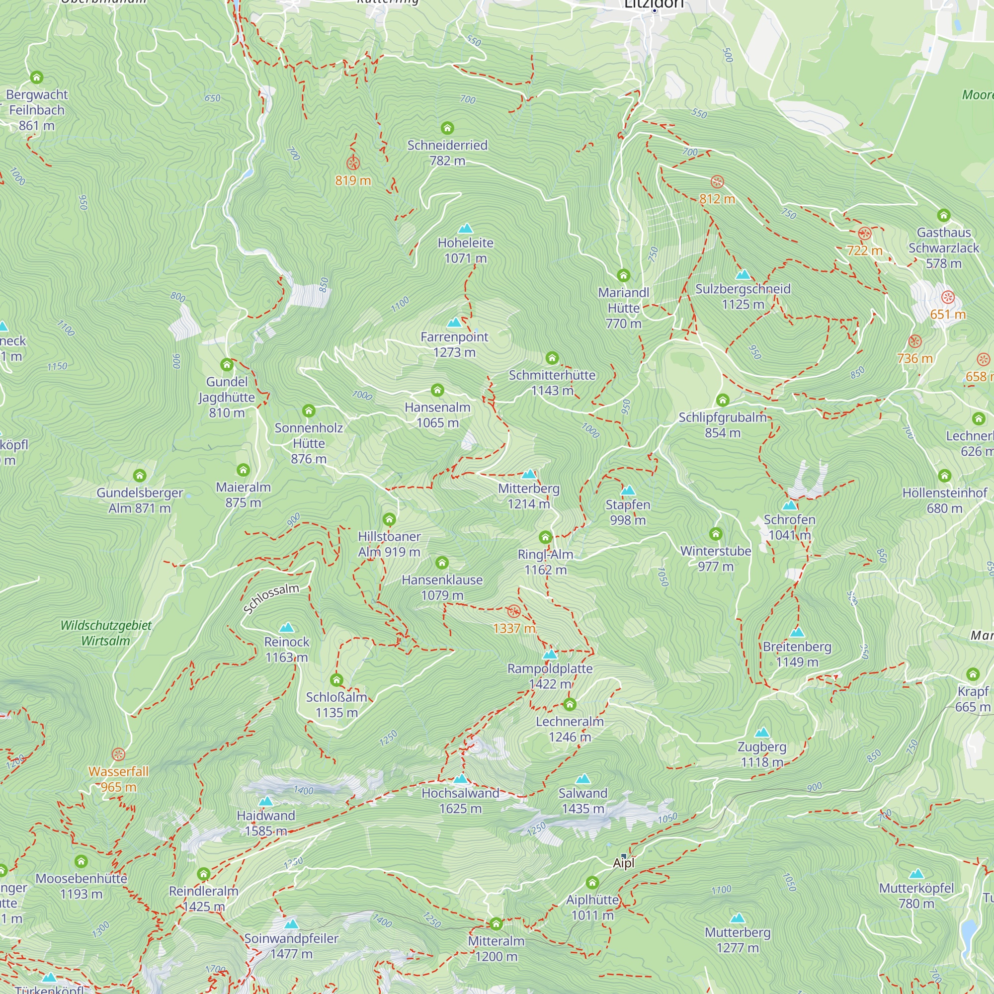 Antretteralm map