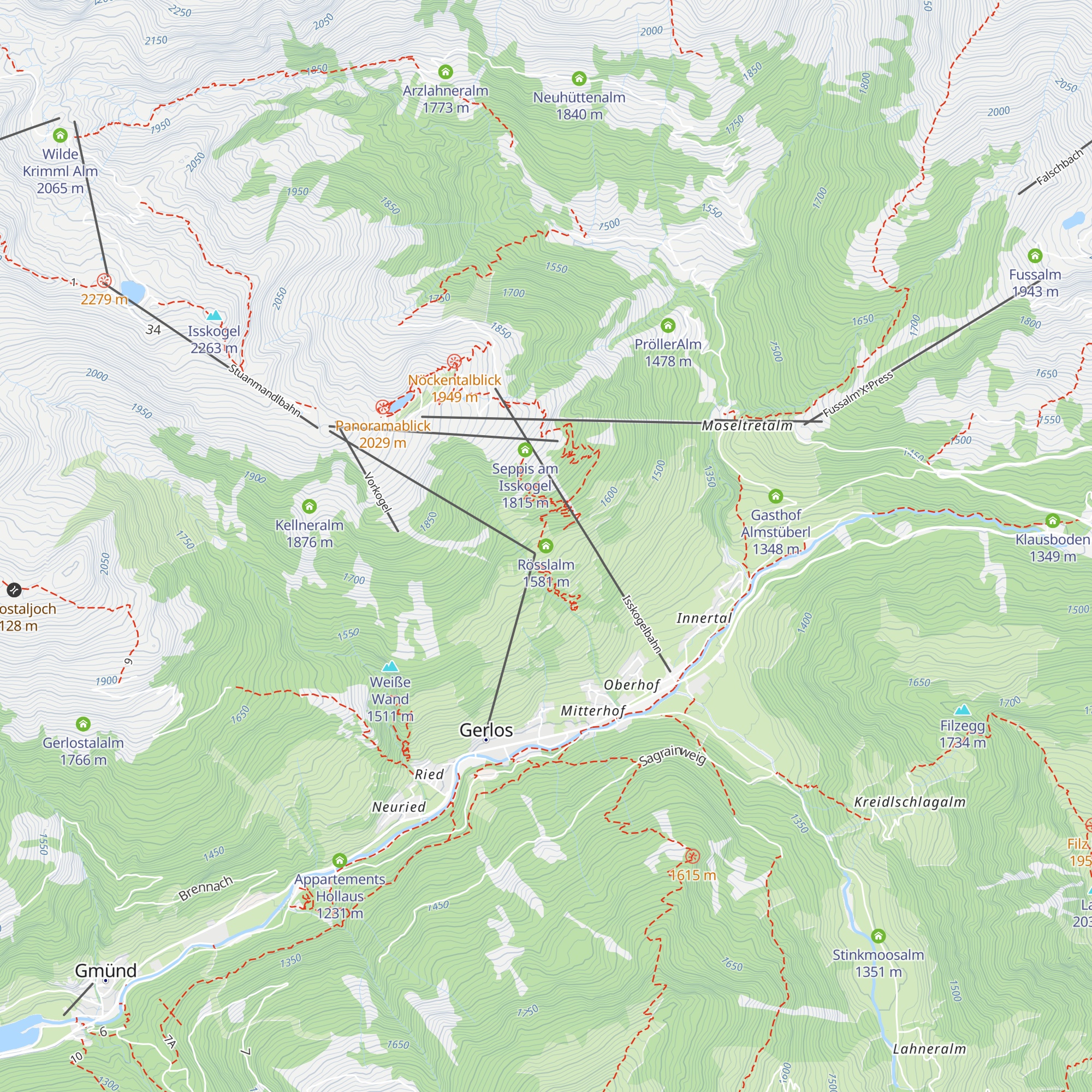 Rösslalm map