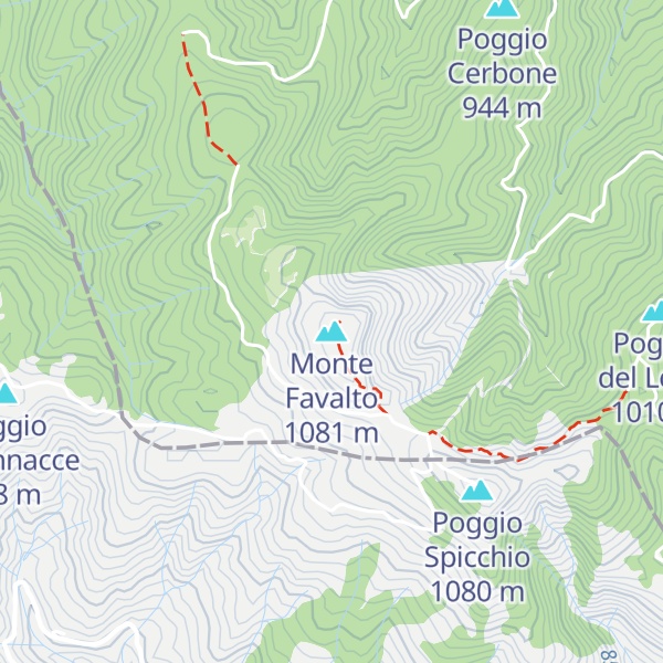 Map of Monte Favalto