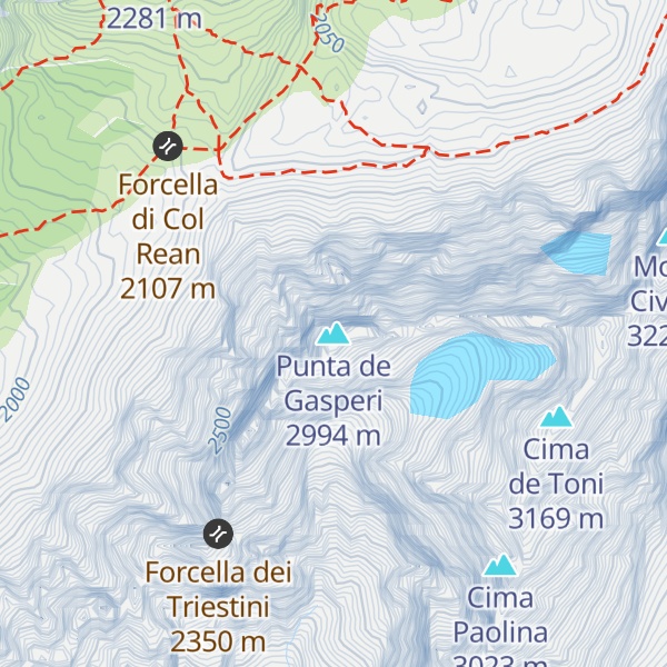 Map of Punta de Gasperi