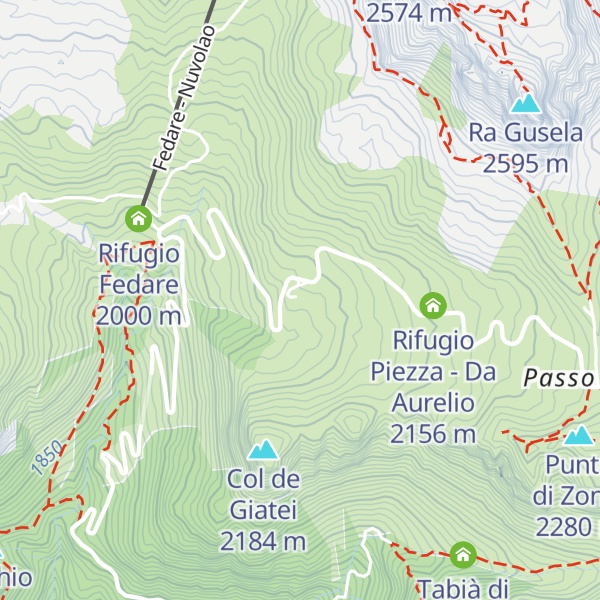 Map of Hotel Enrosadira