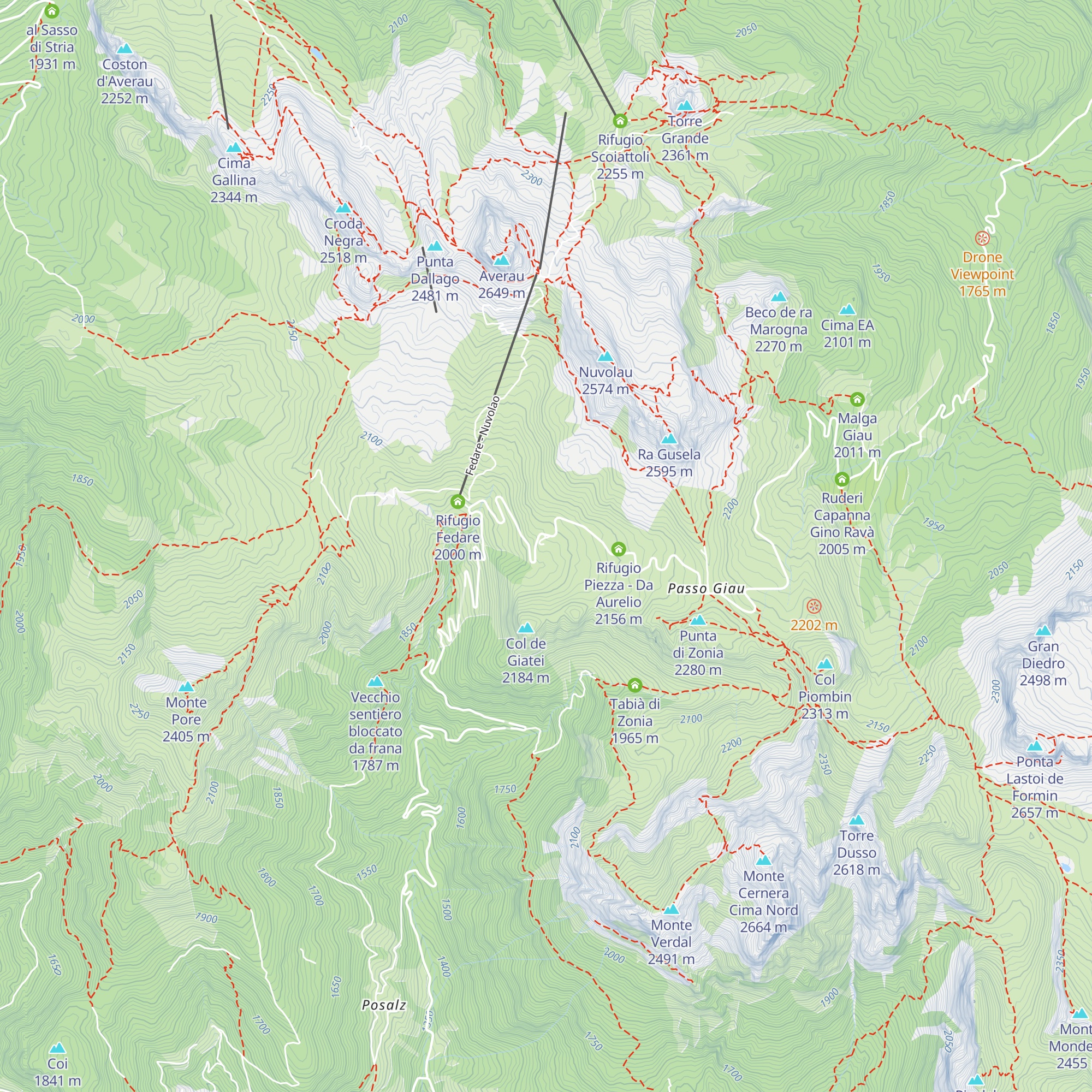 Hotel Enrosadira map