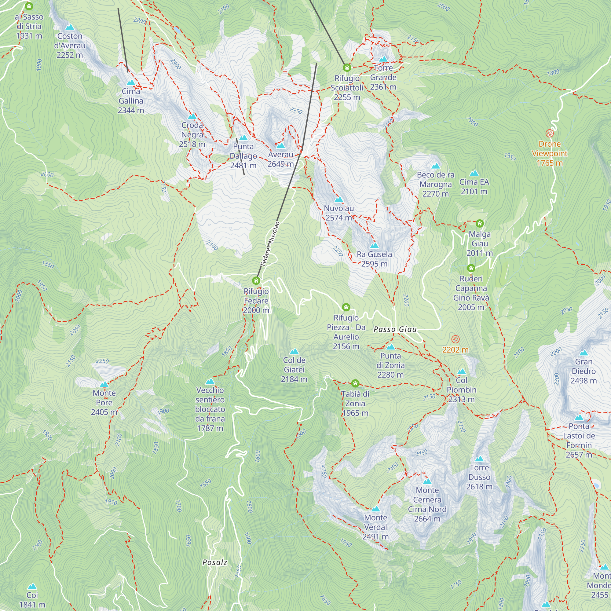 Hotel Enrosadira map