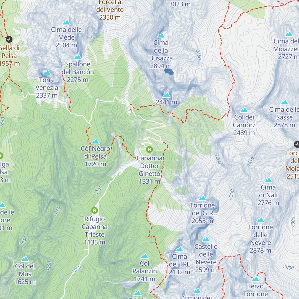 Capanna Dottor Ginetto map