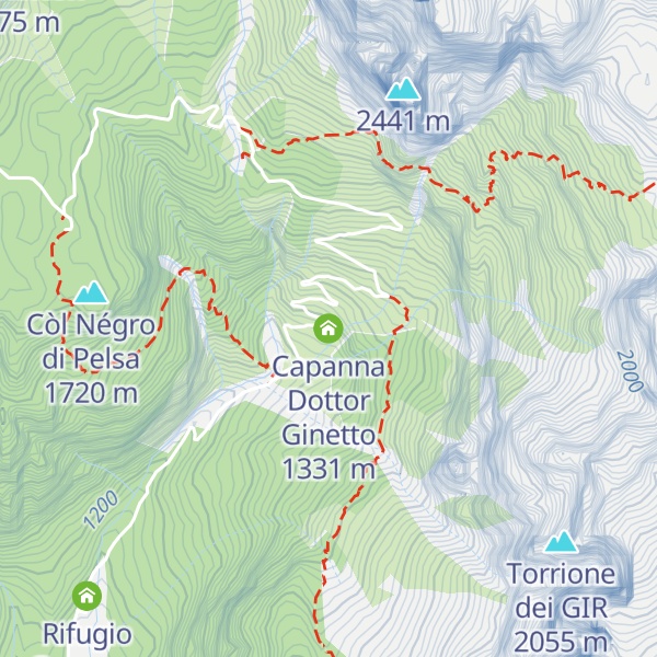 Map of Capanna Dottor Ginetto