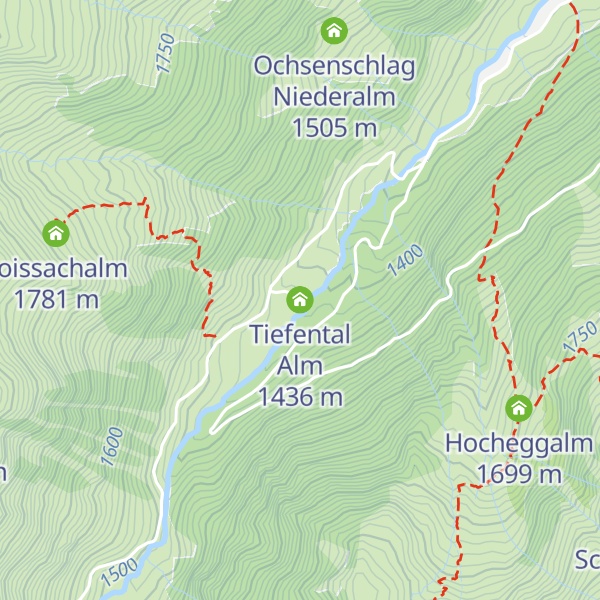 Map of Tiefental Alm