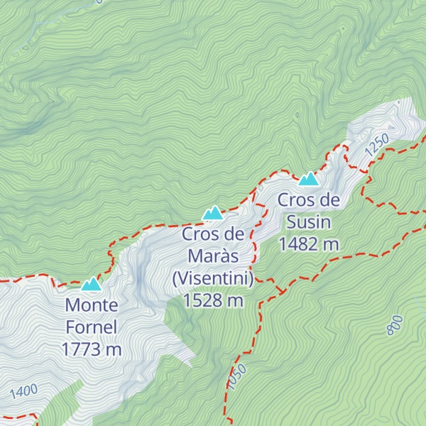 Map of Cros de Maràs (Visentini)