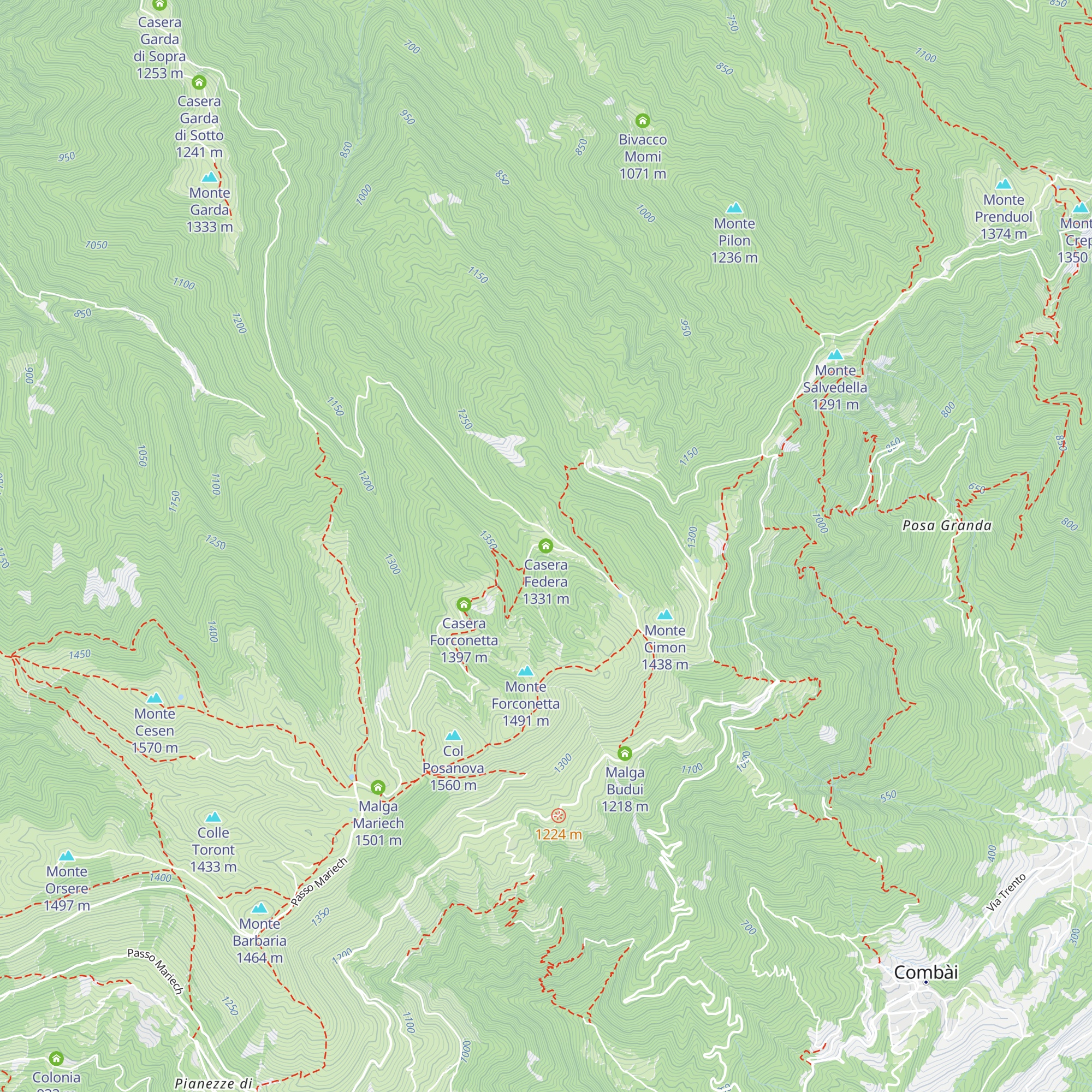 Casera Federa map