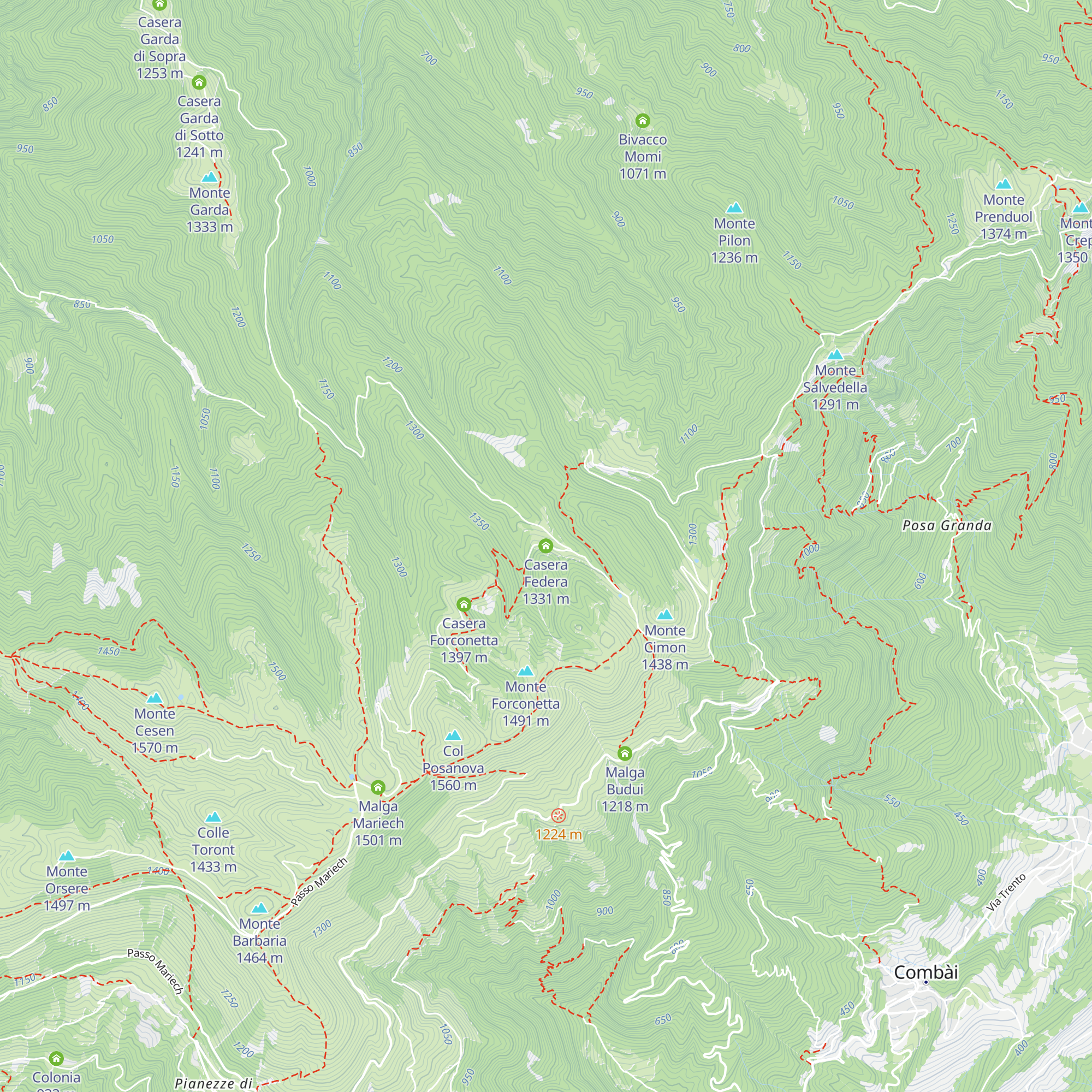 Casera Federa map