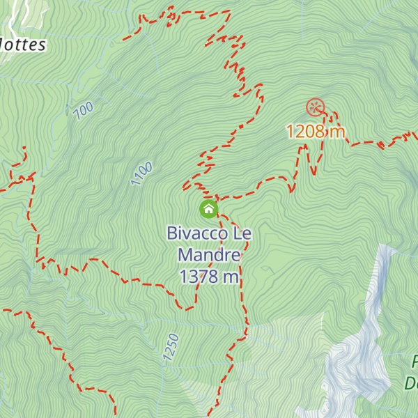 Map of Bivacco Le Mandre