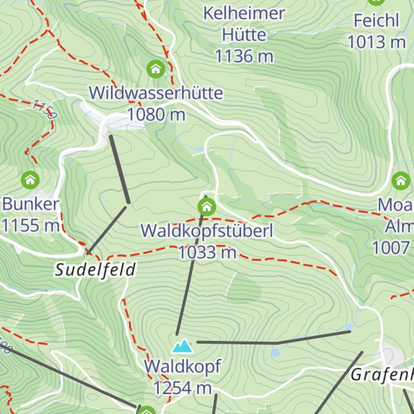 Map of Waldkopfstüberl