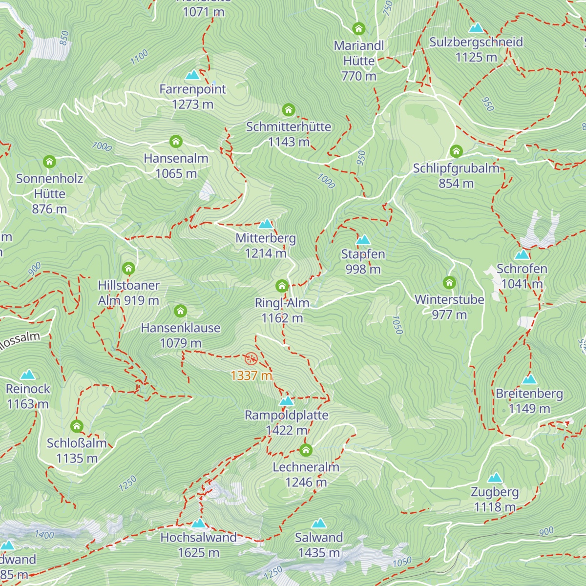 Schuhbräualm map