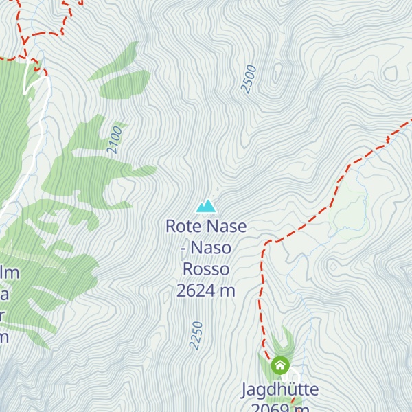 Map of Rote Nase - Naso Rosso