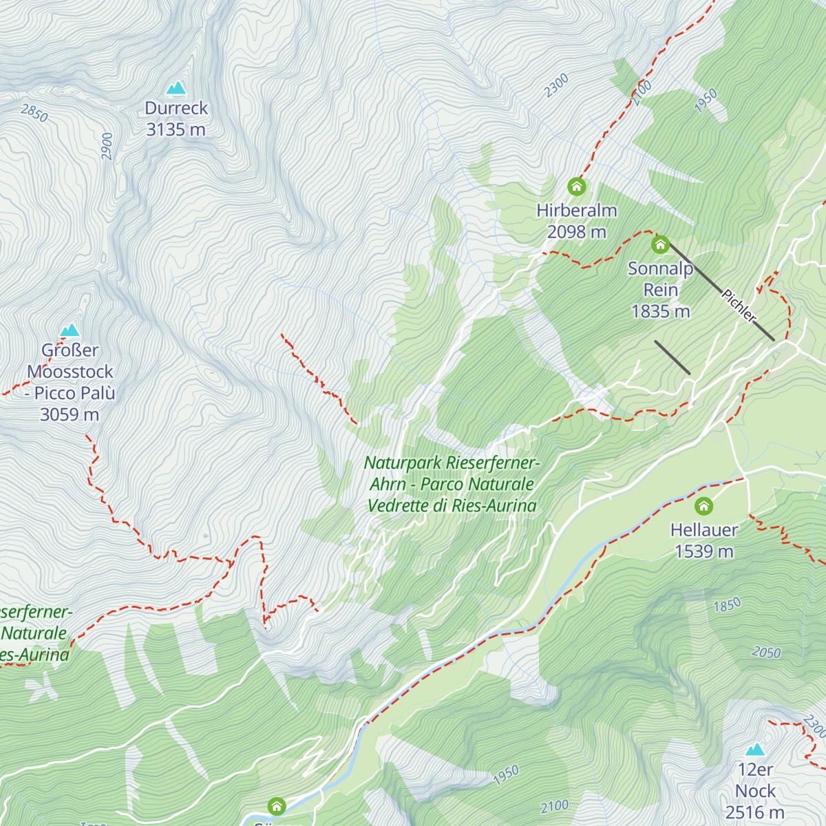 Unterrieseralm map
