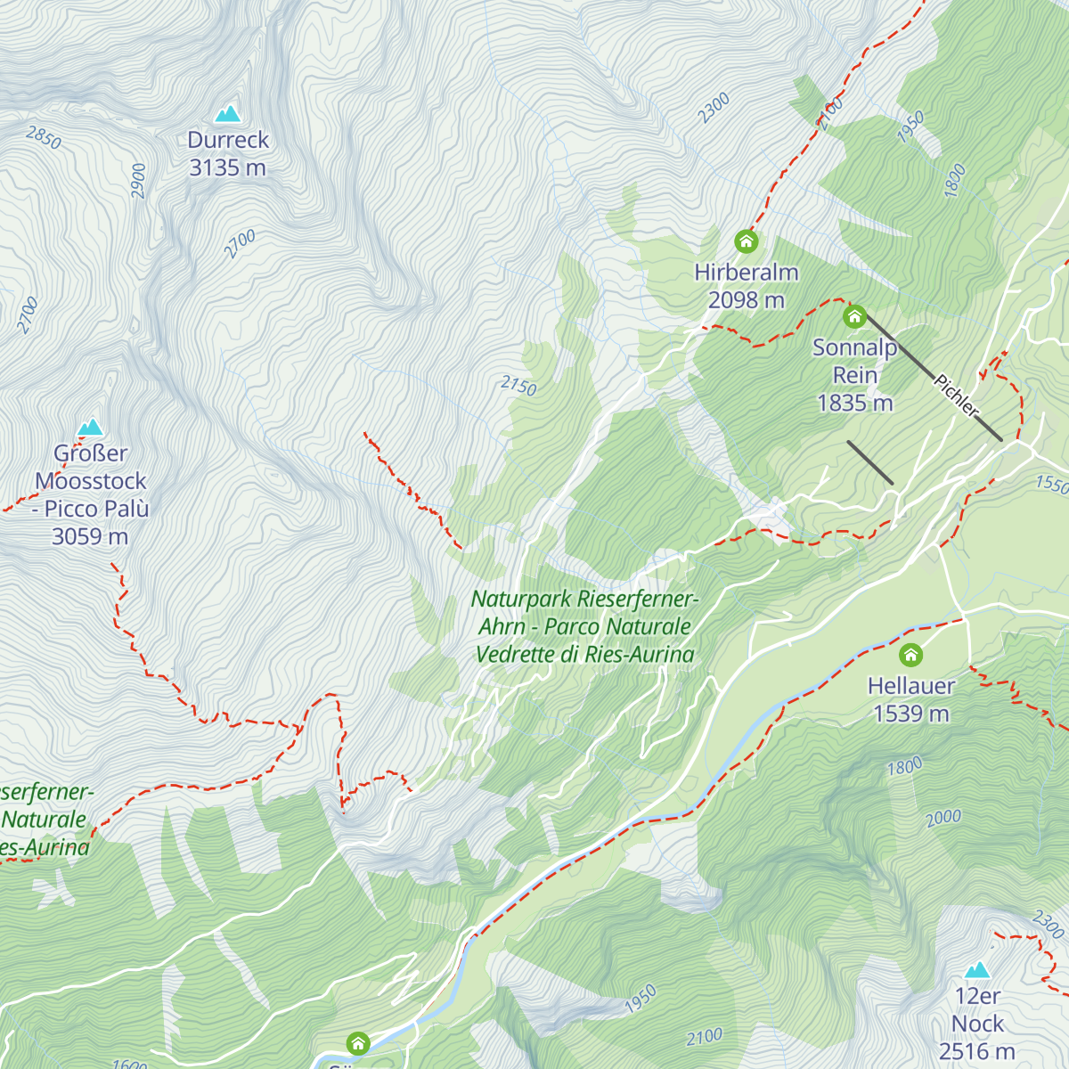 Unterrieseralm map