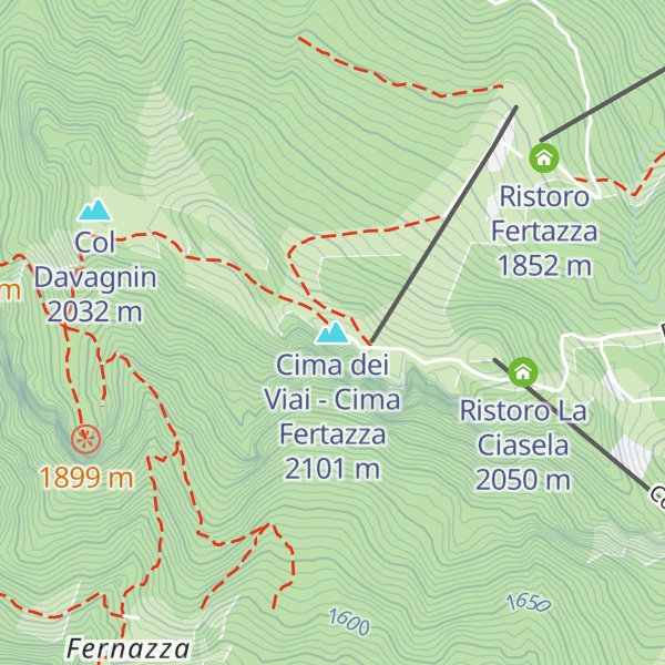 Map of Cima dei Viai - Cima Fertazza