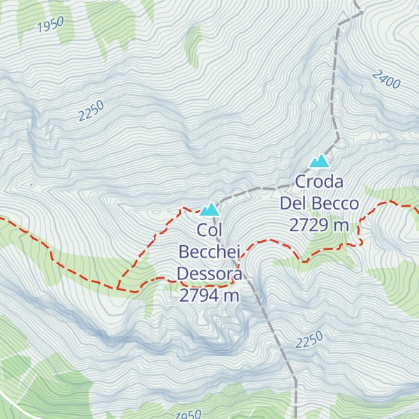 Map of Col Becchei Dessora