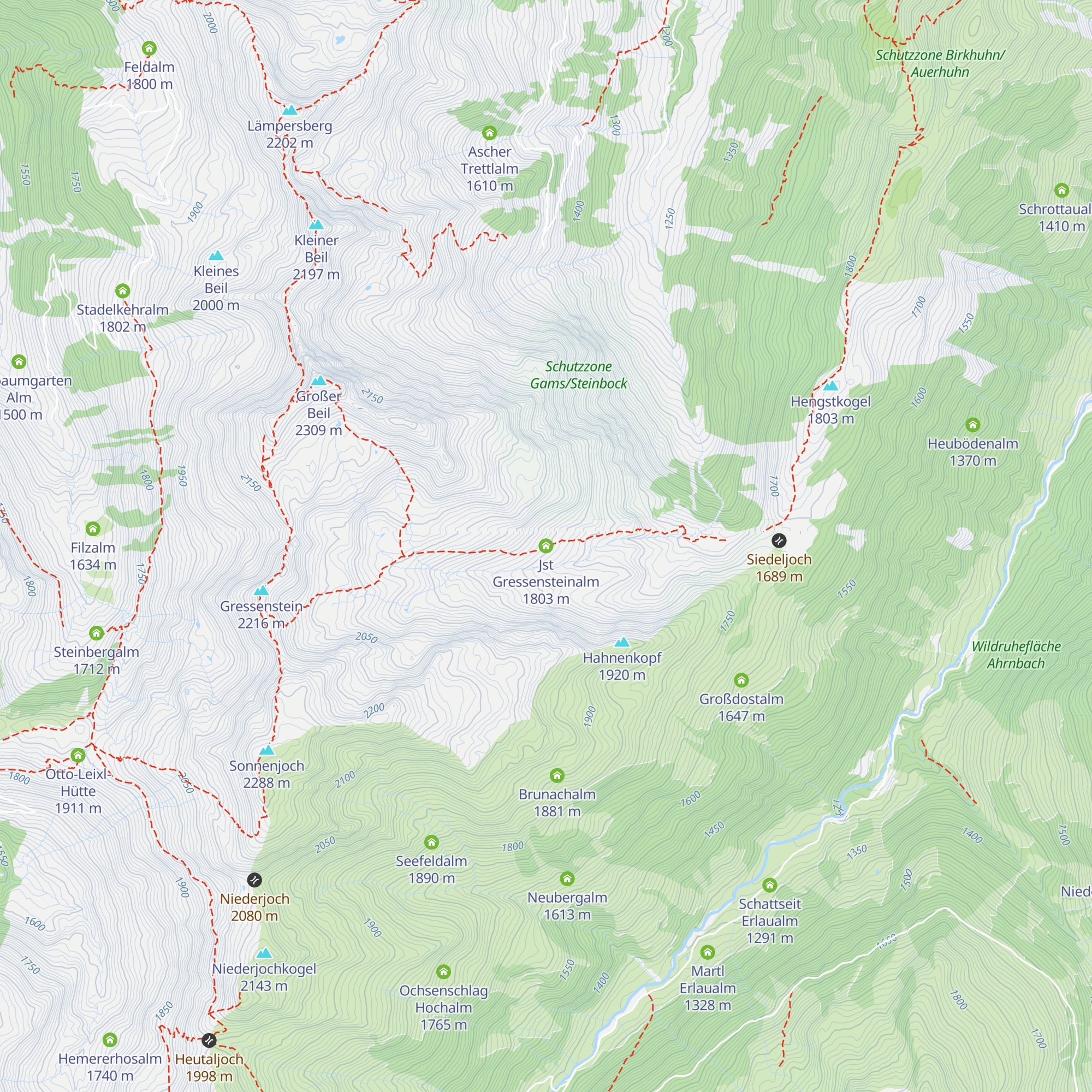 Jst Gressensteinalm map