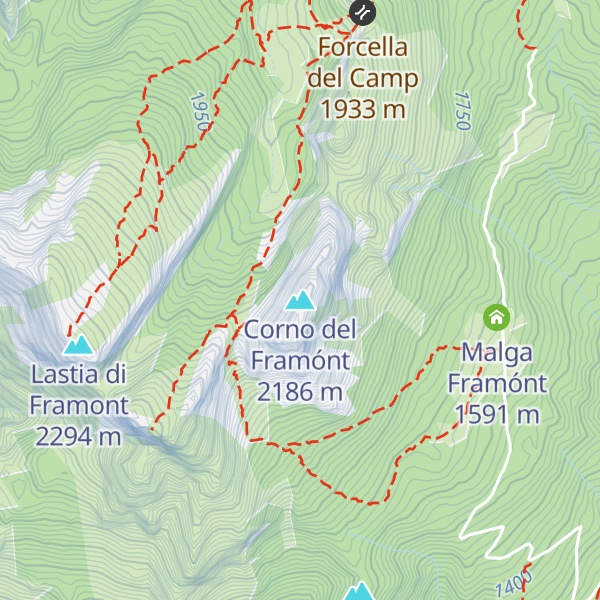 Map of Corno del Framónt
