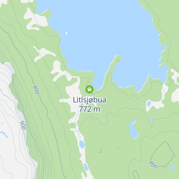 Map of Litlsjøbua