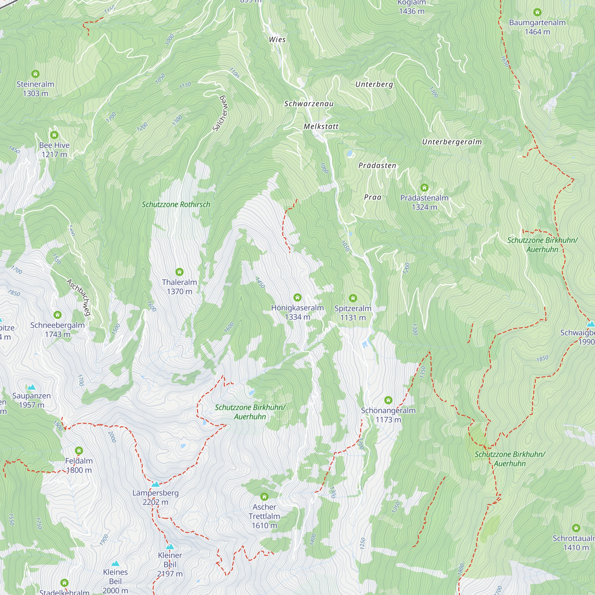 Hönigkaseralm map