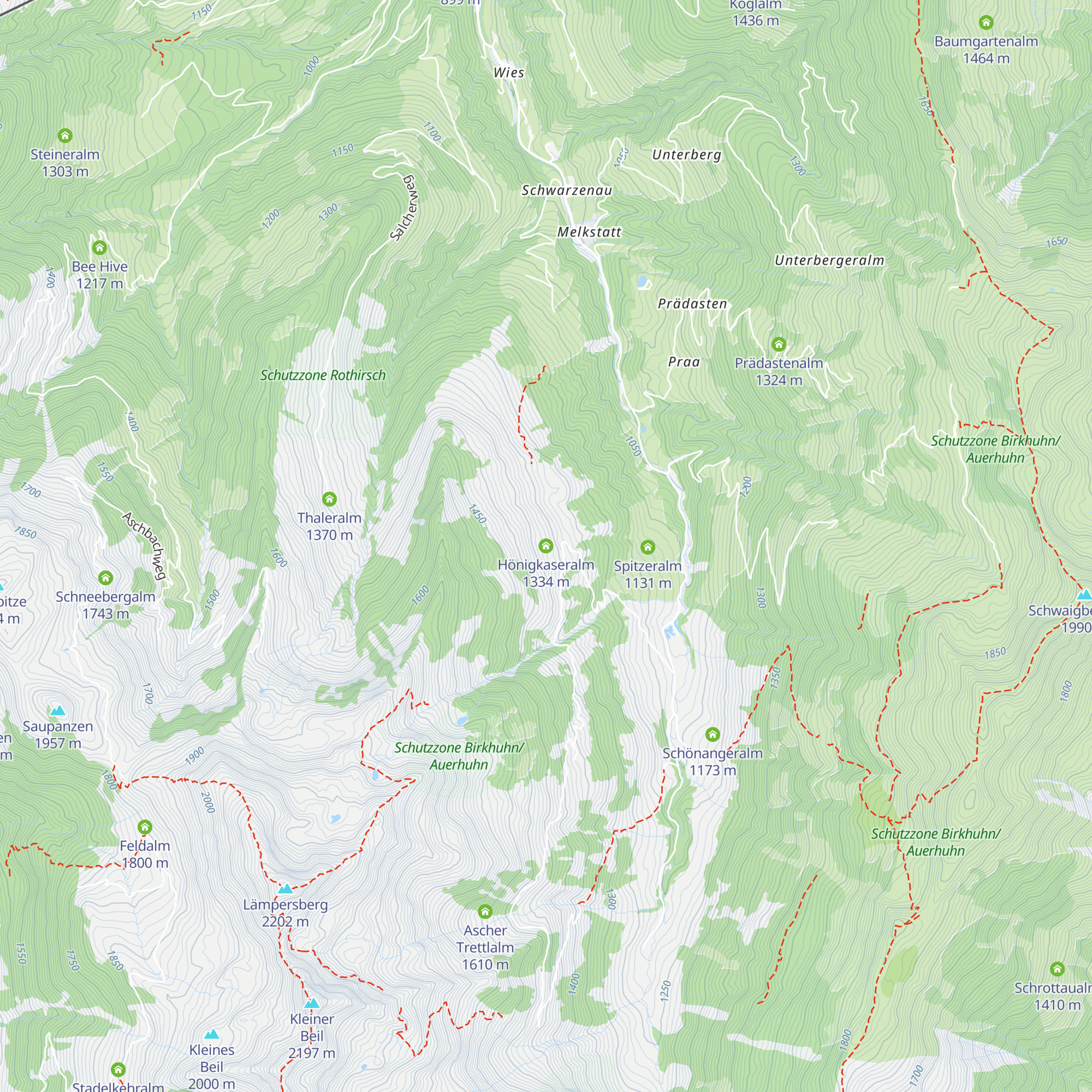 Hönigkaseralm map