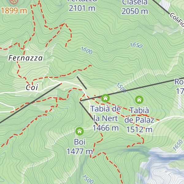 Map of Grande Baita Civetta