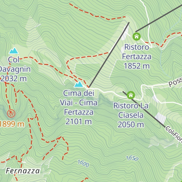 Map of Ristoro Belvedere - Cima Fertazza