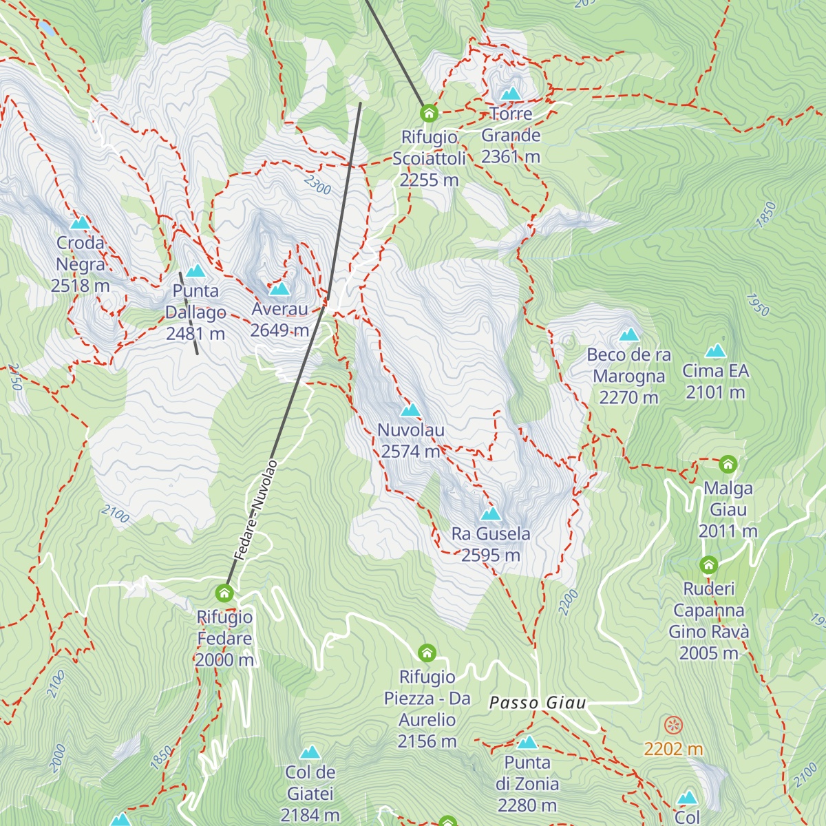 Rifugio Nuvolau map