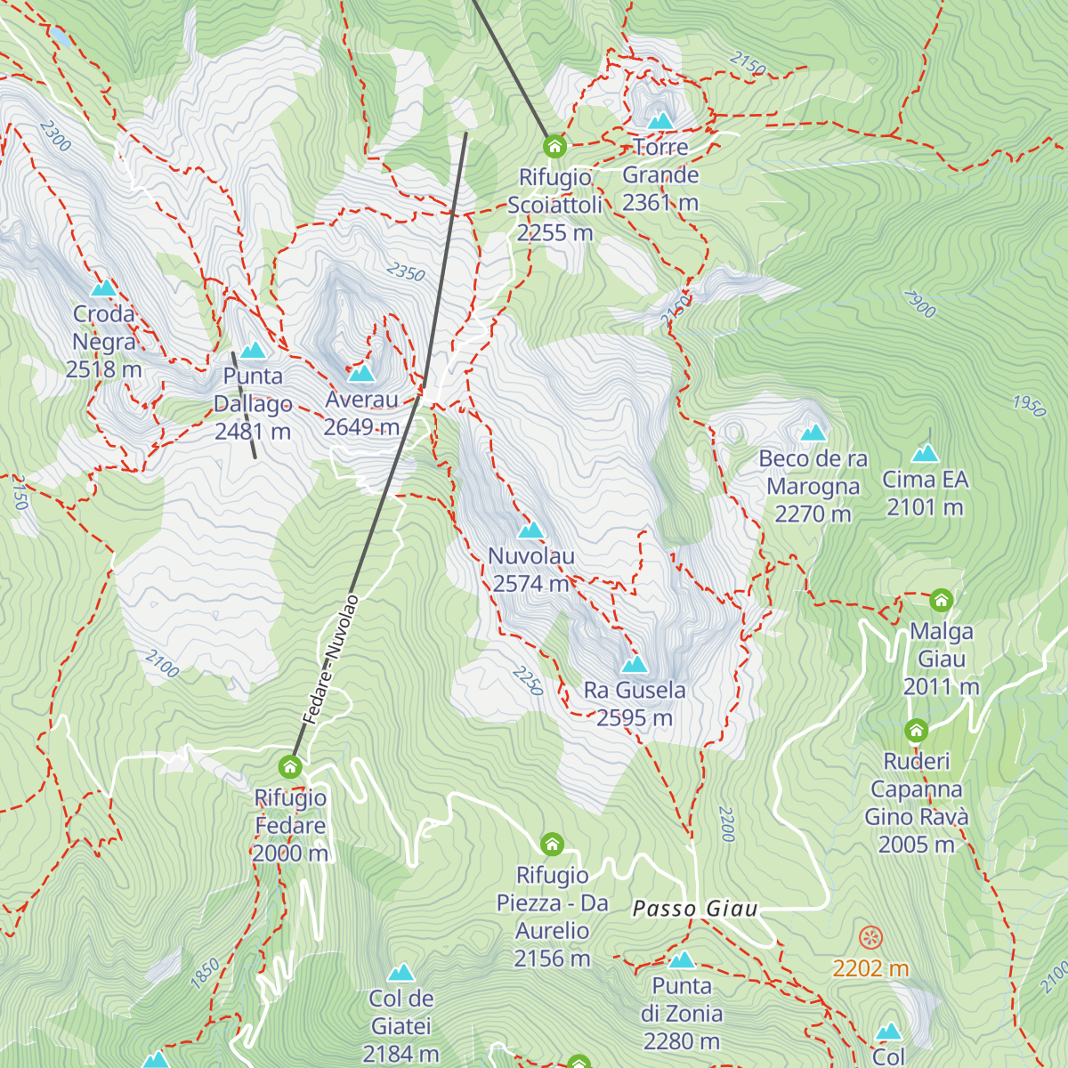 Rifugio Nuvolau map