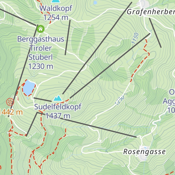Map of Schöngrat Hütte