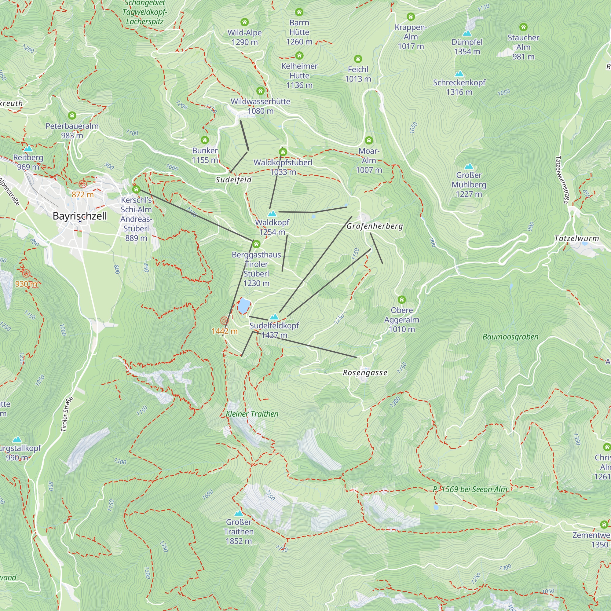 Schöngrat Hütte map