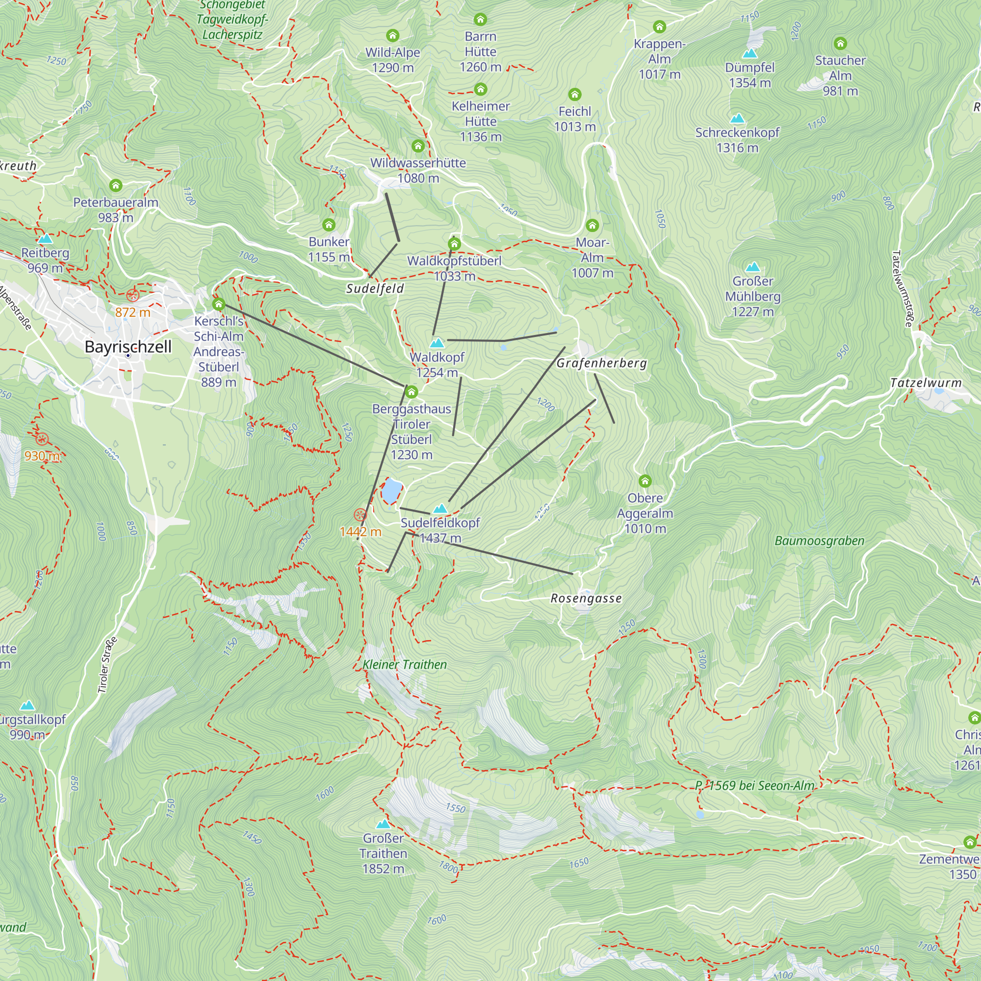 Schöngrat Hütte map