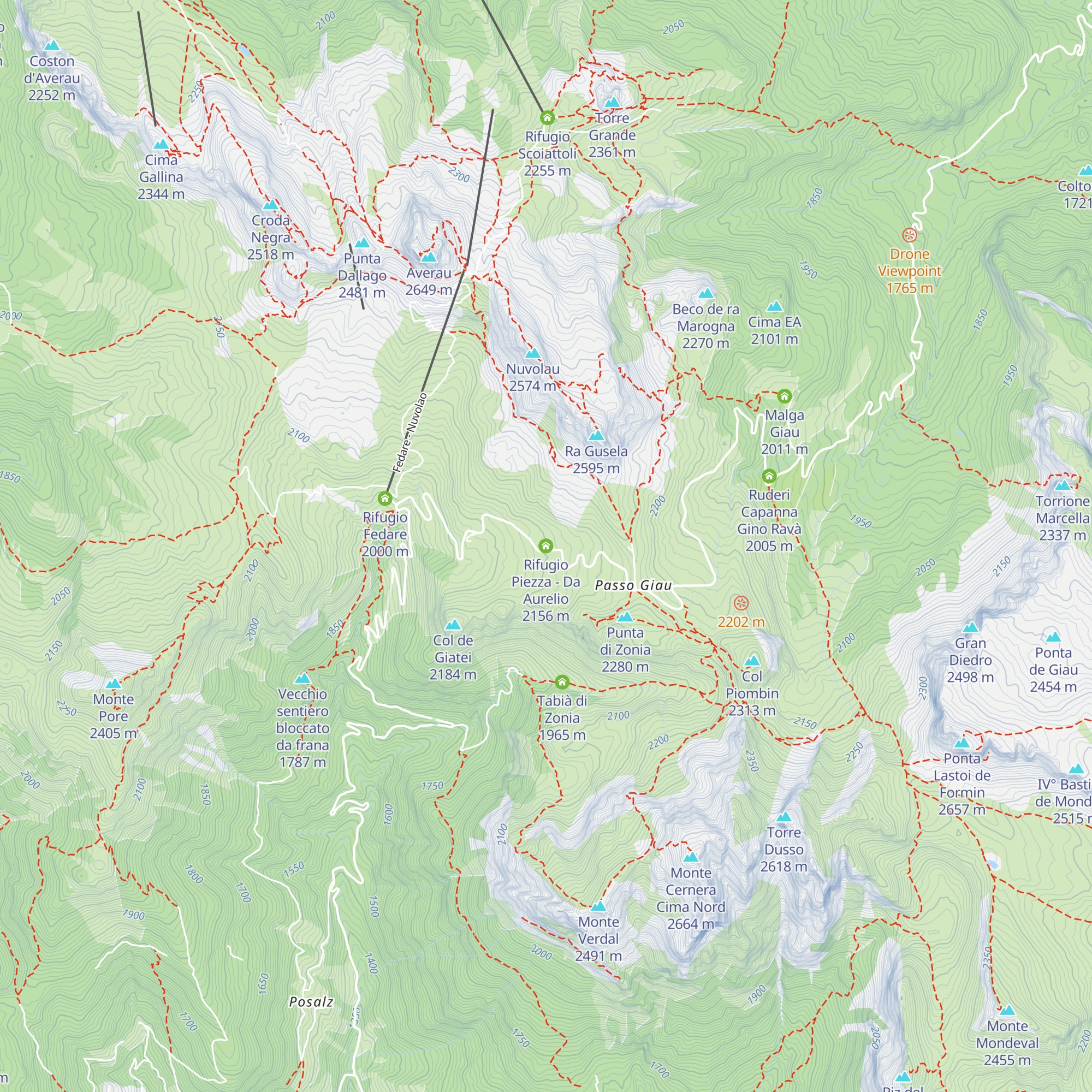 Rifugio Piezza - Da Aurelio map
