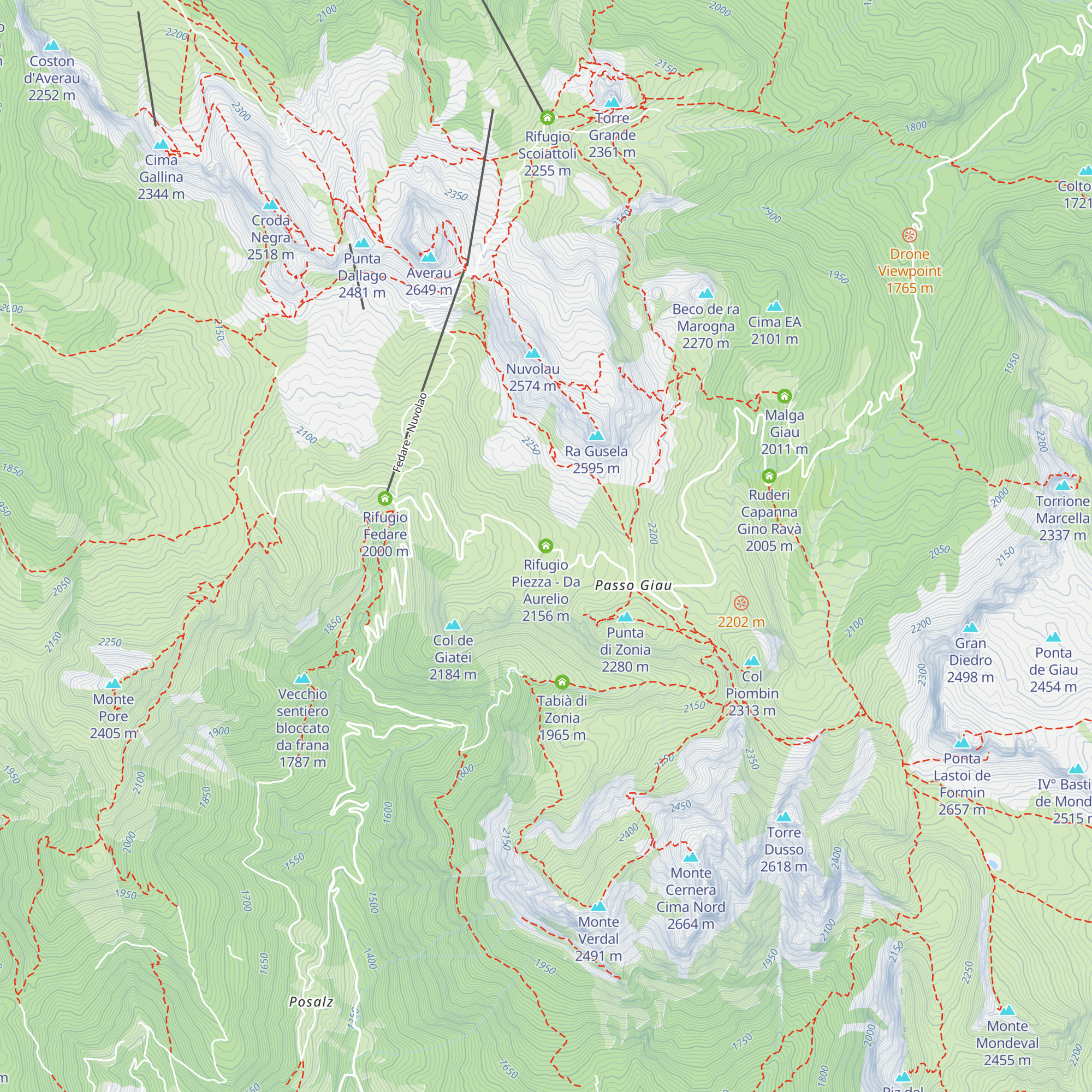 Rifugio Piezza - Da Aurelio map