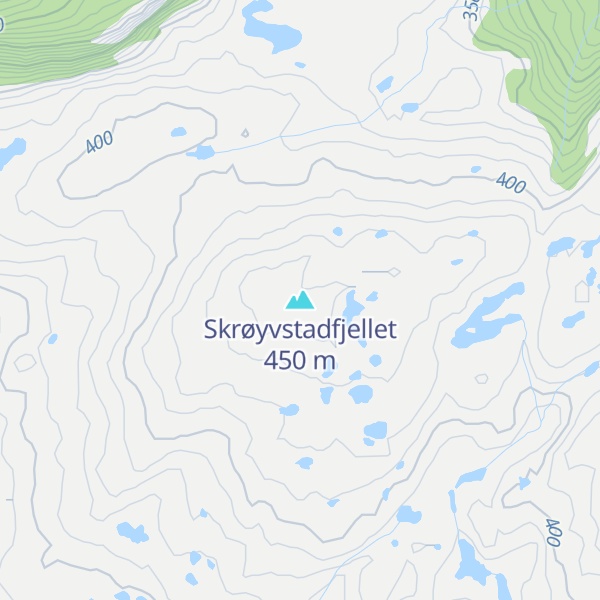 Map of Skrøyvstadfjellet