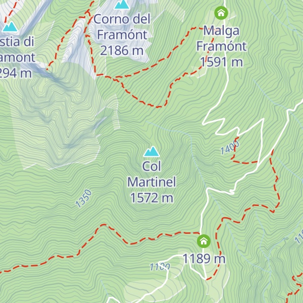 Map of Col Martinel
