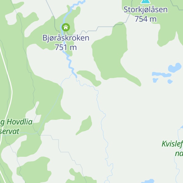 Map of Bjøråskrokbua