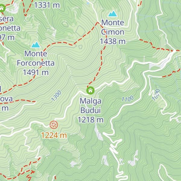 Map of Malga Budui