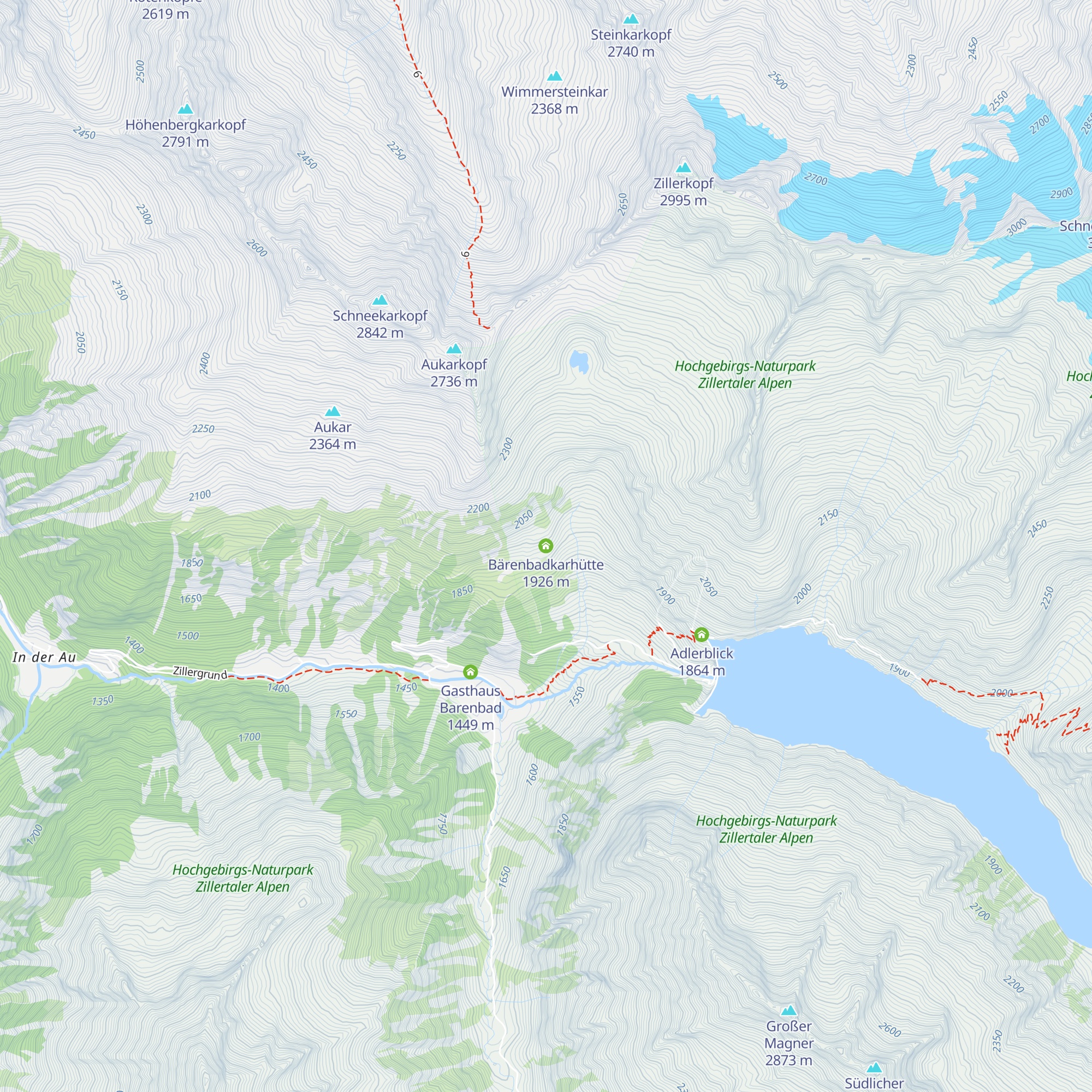 Bärenbadkarhütte map