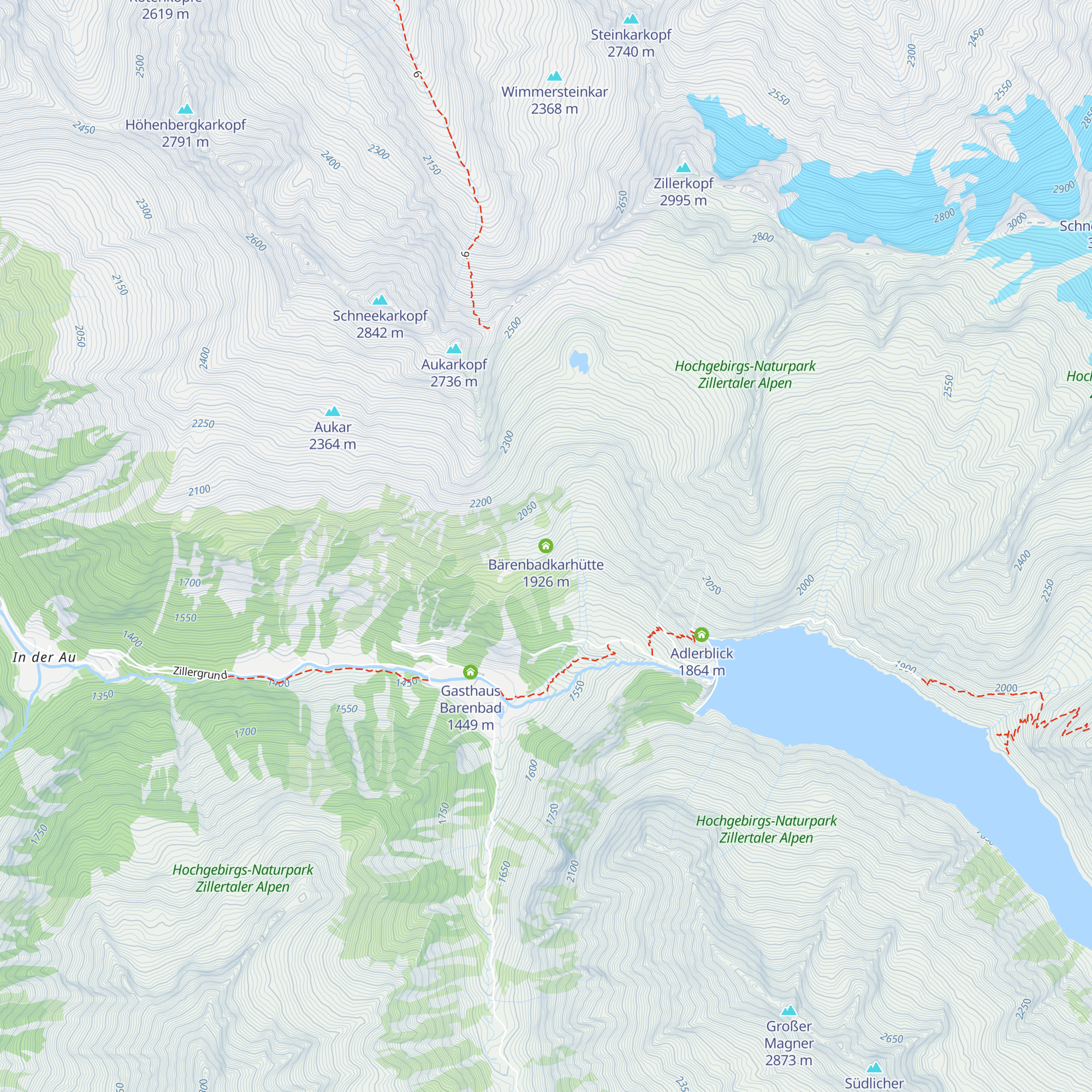 Bärenbadkarhütte map